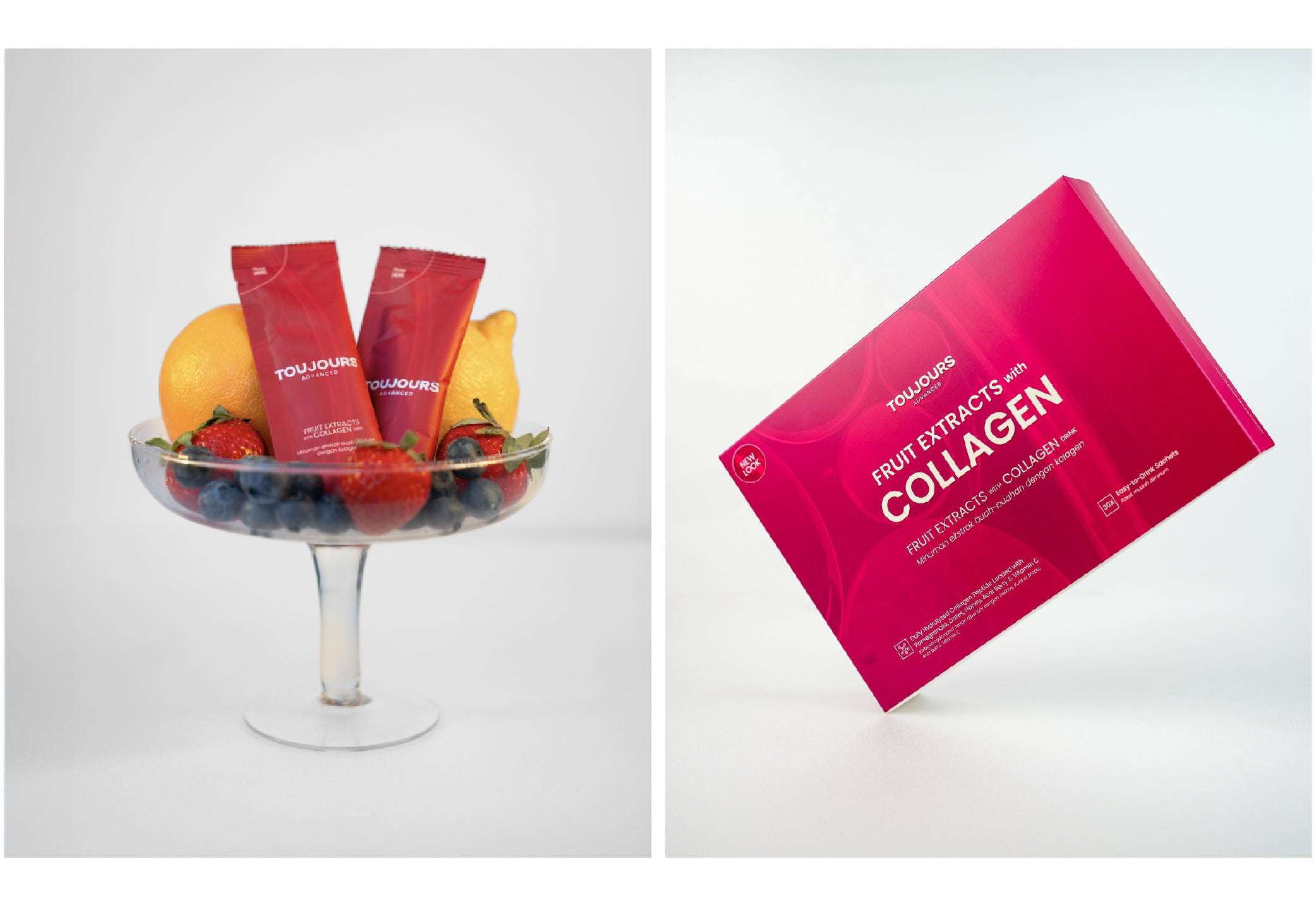 Toujours Advanced Fruit Extracts with Collagen Drink (30 Sachets)